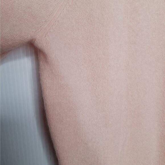 Brodie Elbow Patch Cardigan 100% Cashmere Large Varsity Stripe Preppy Academia - Picture 14 of 16